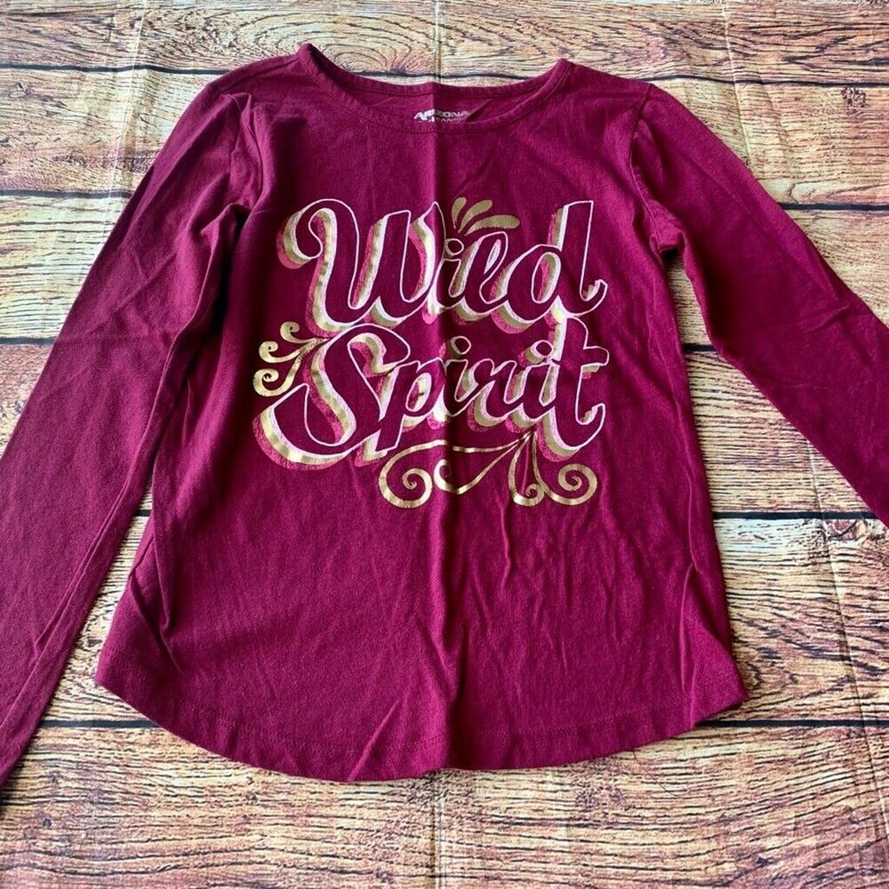 Arizona Jean Co. Girls T-Shirt Pink Long Sleeve Wild Spirit Cotton Blend M 10-12